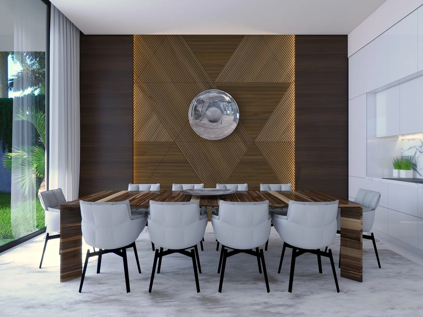 Modern Dining Room design in high-end villa Saudi Arabia Riyadh