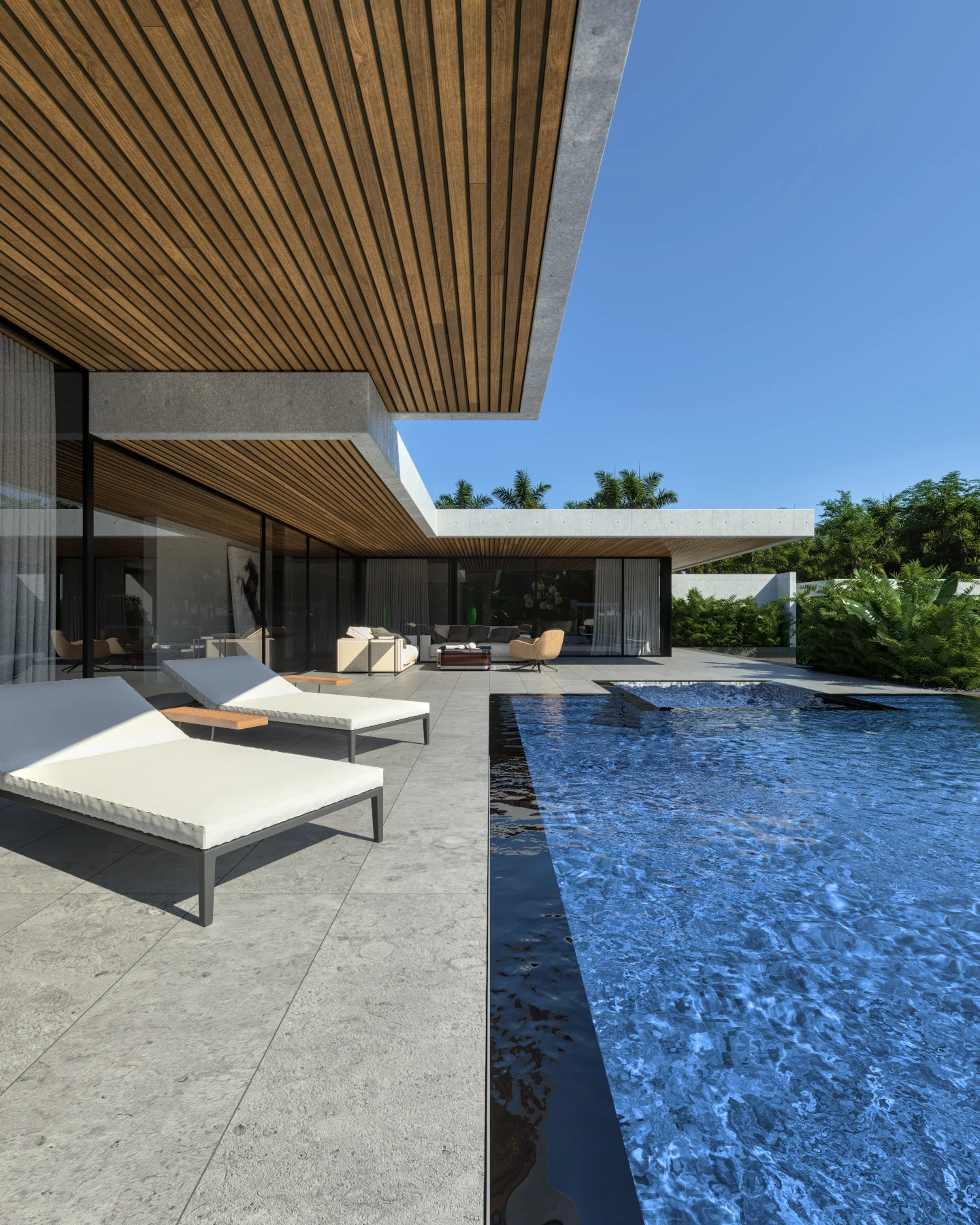 Single story house in Thailand Outdoor pool