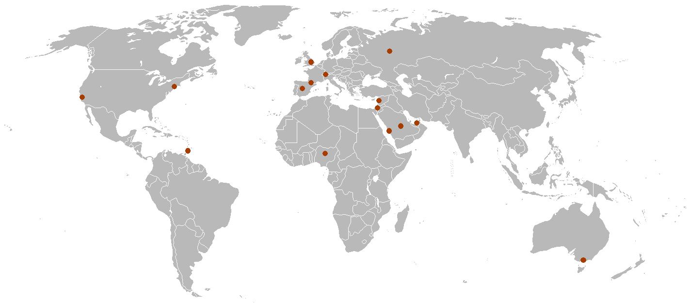 Map with our projects